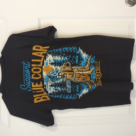 Troll Co Support Blue Collar Tshirt - Picture 4 of 5